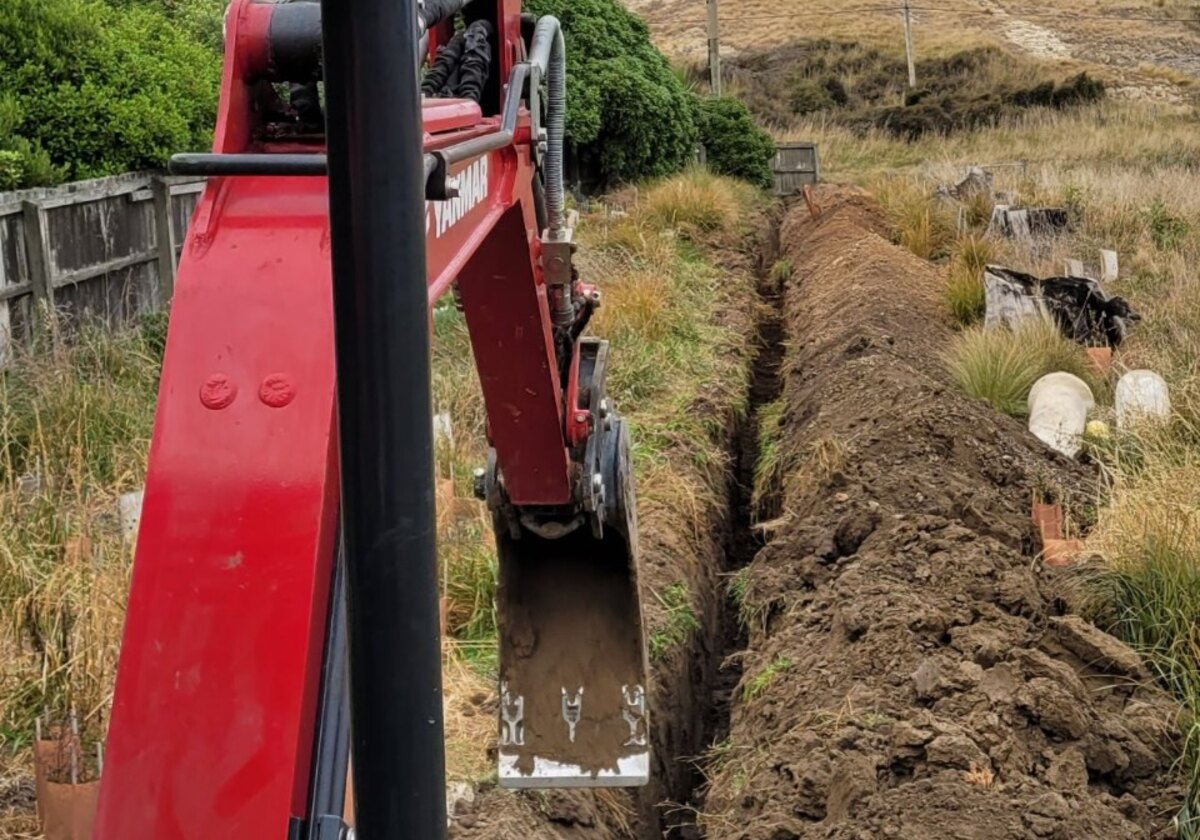 Trenching for mains work
